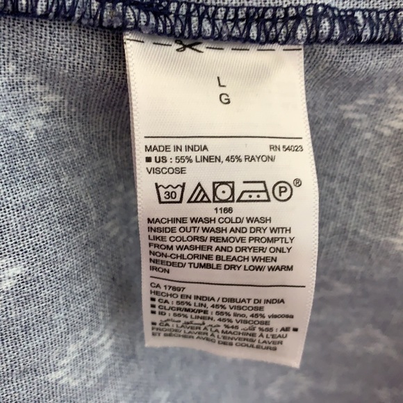 Old Navy Button Down Shirt Dress Full Shirttail Hem Women’s Large B2309 - Picture 9 of 9